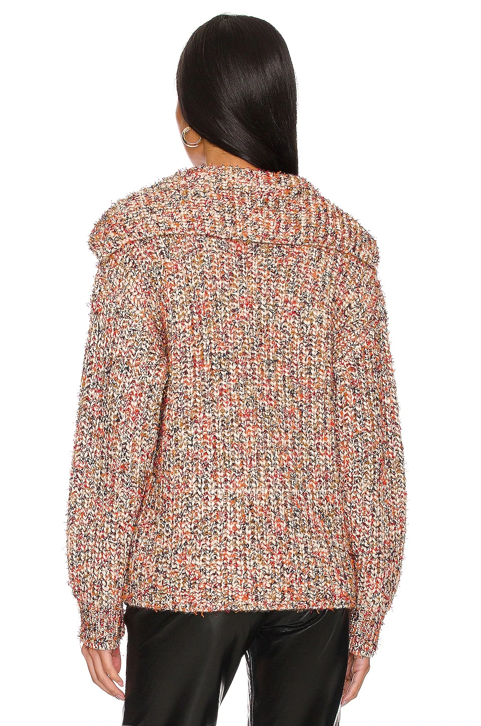 Half Button Pullover Sweater Cream - Image 3