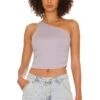Adriana One Shoulder Top Lavender