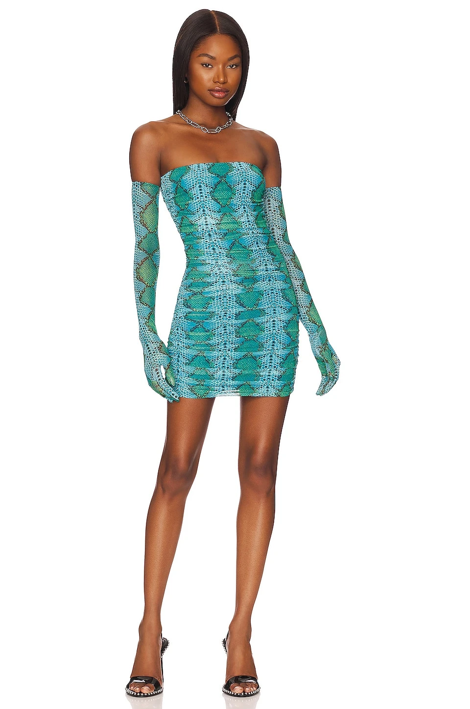 Danni Midi Dress & Gloves Multi Wave - Image 6