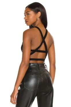 AGOLDE Nova Banded Back Bodysuit Black