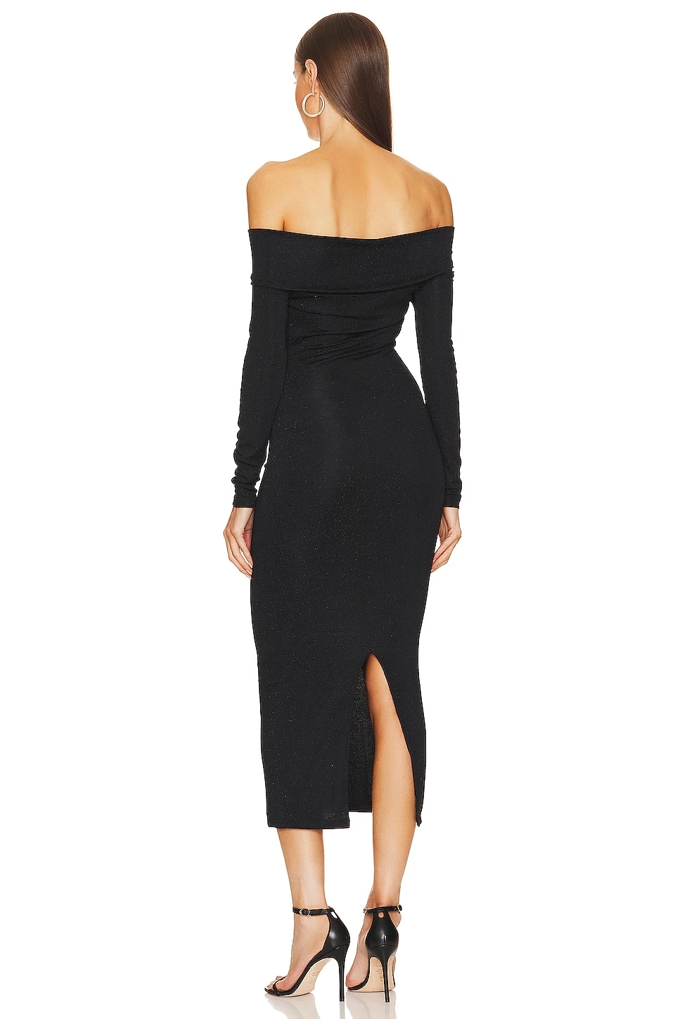 AllSaints Delta Shimmer Dress Black - Image 3