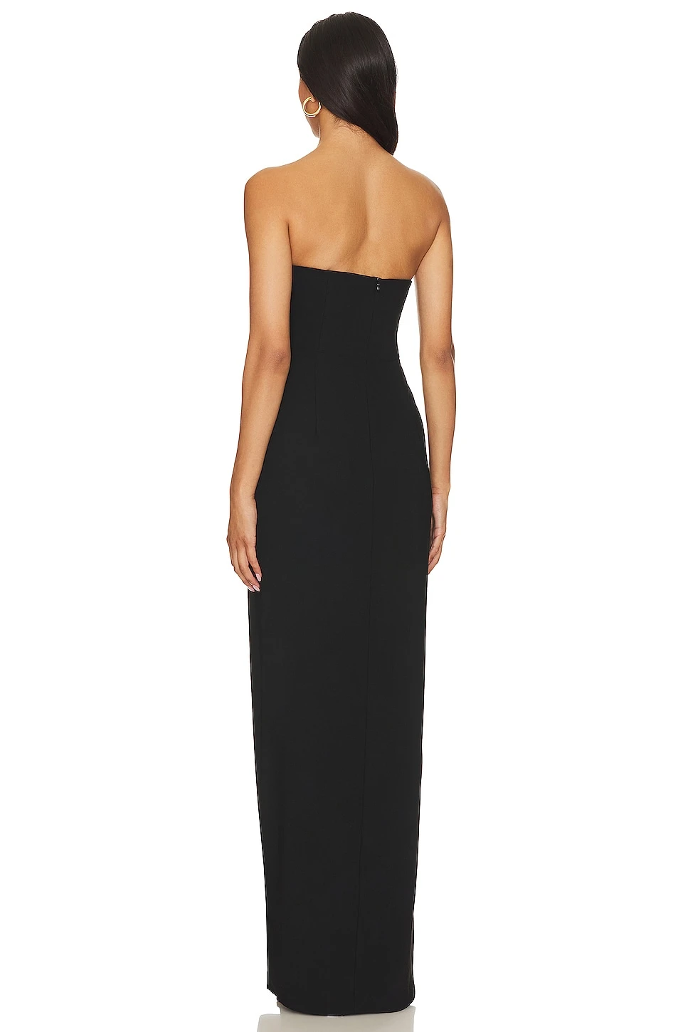 X Revolve Strapless Puzzle Gown Black - Image 3