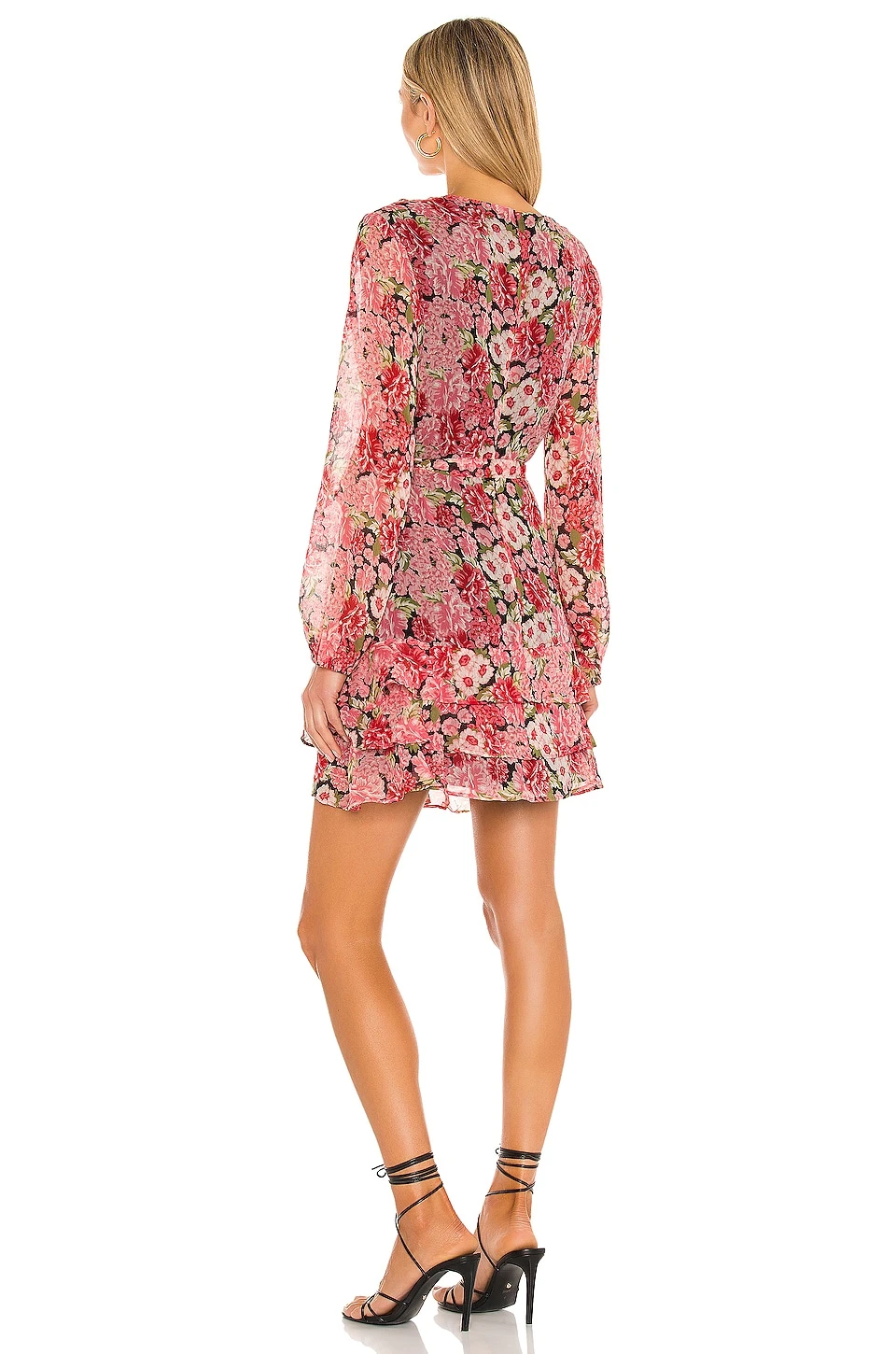 Bardot Triple Frill Dress Pink Gardenia - Image 3
