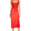Bardot Elodie Midi Dress Fire Red