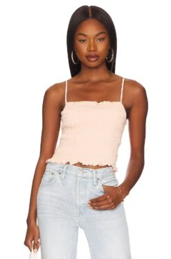 BCBGeneration Smocked Cami Peach