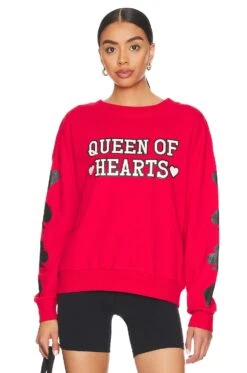 Queen Of Hearts Sweater Scarlet