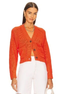Cropped Cardigan Papaya