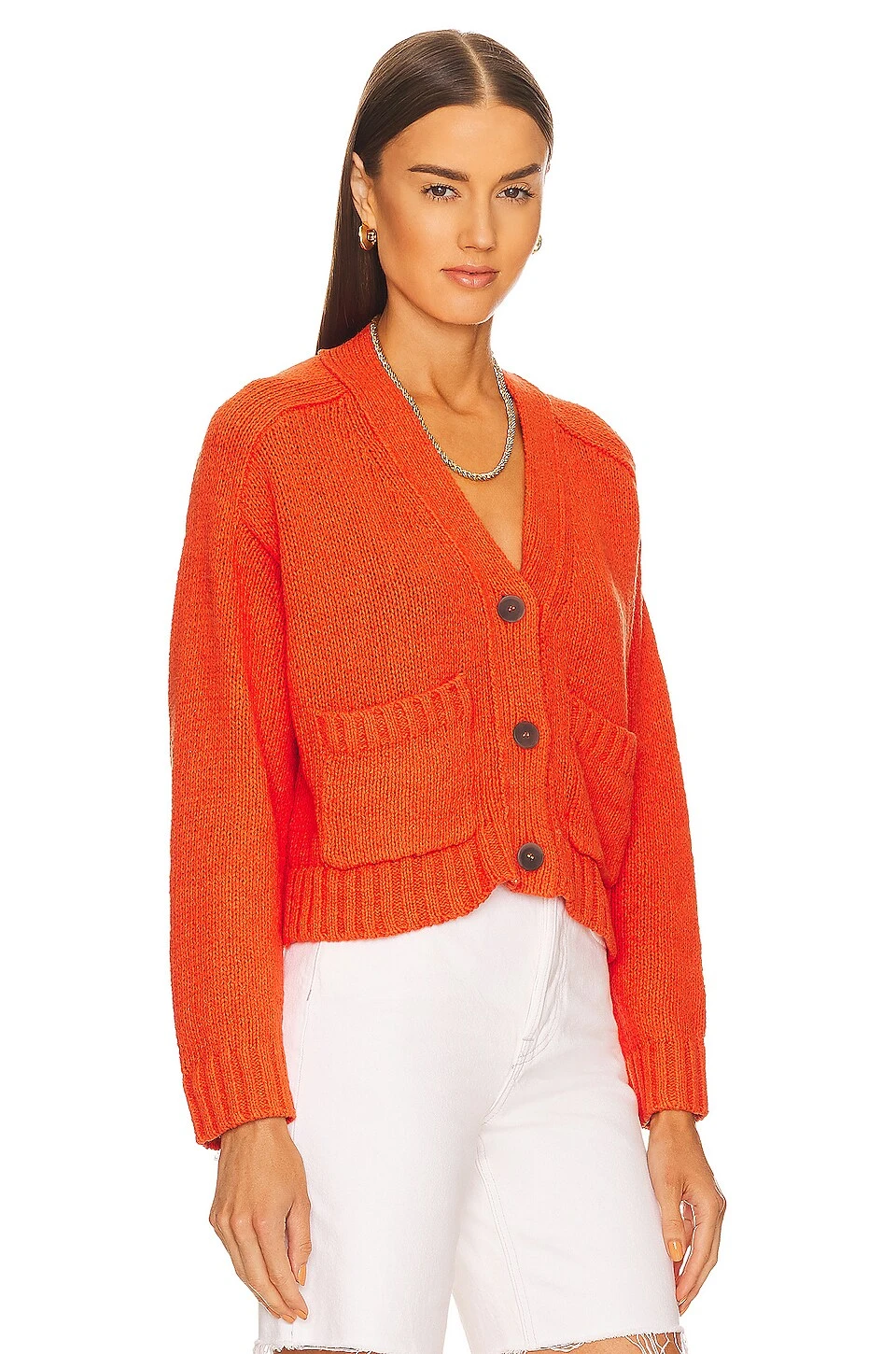 Cropped Cardigan Papaya - Image 2