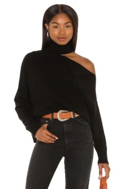 Knightley Cut Out Sweater Black