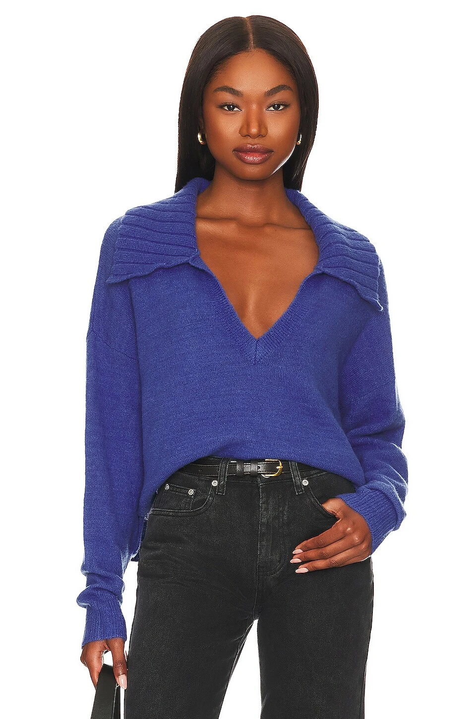 Yvonne Polo Sweater Blue Jay