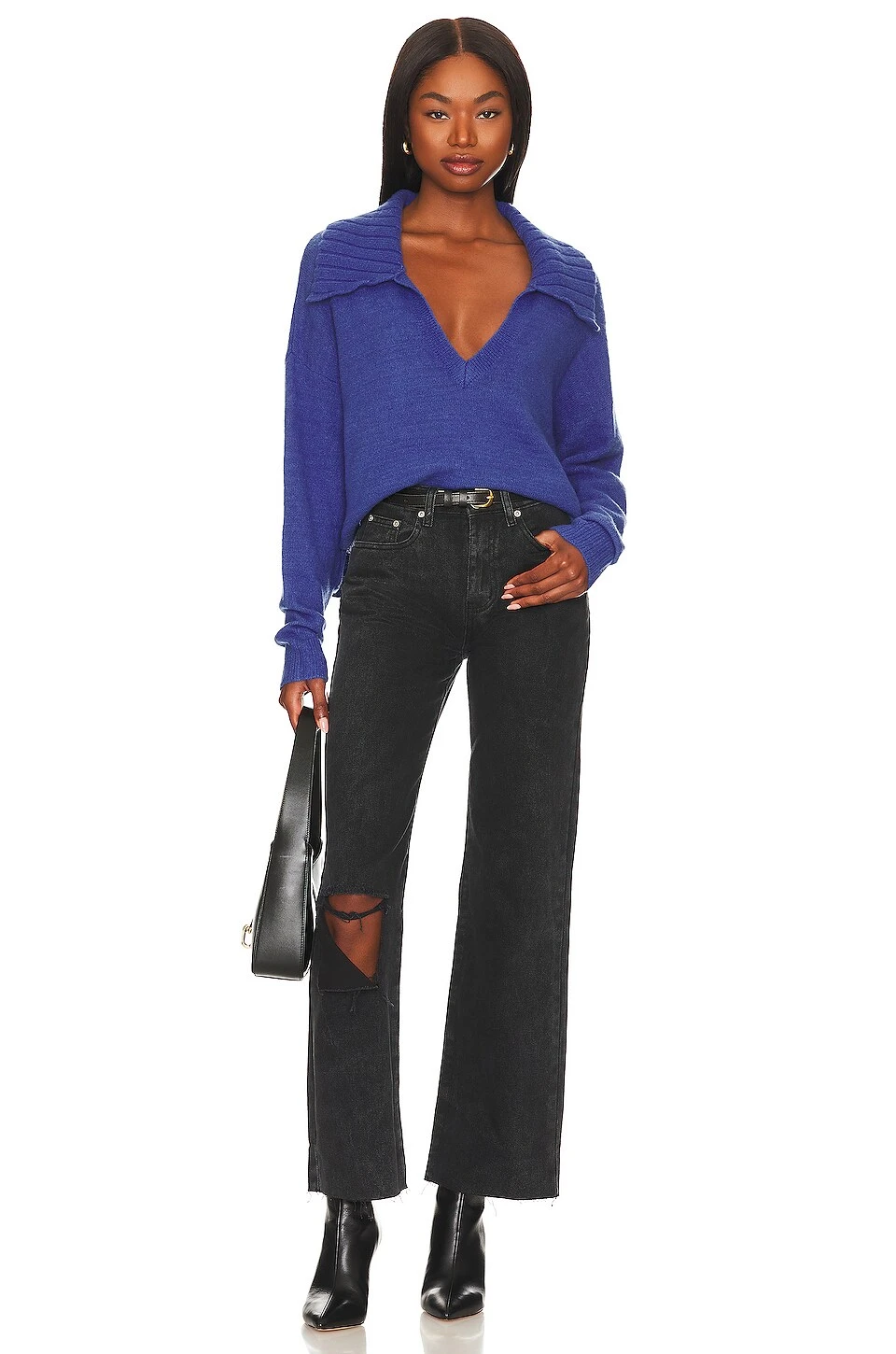 Yvonne Polo Sweater Blue Jay - Image 4