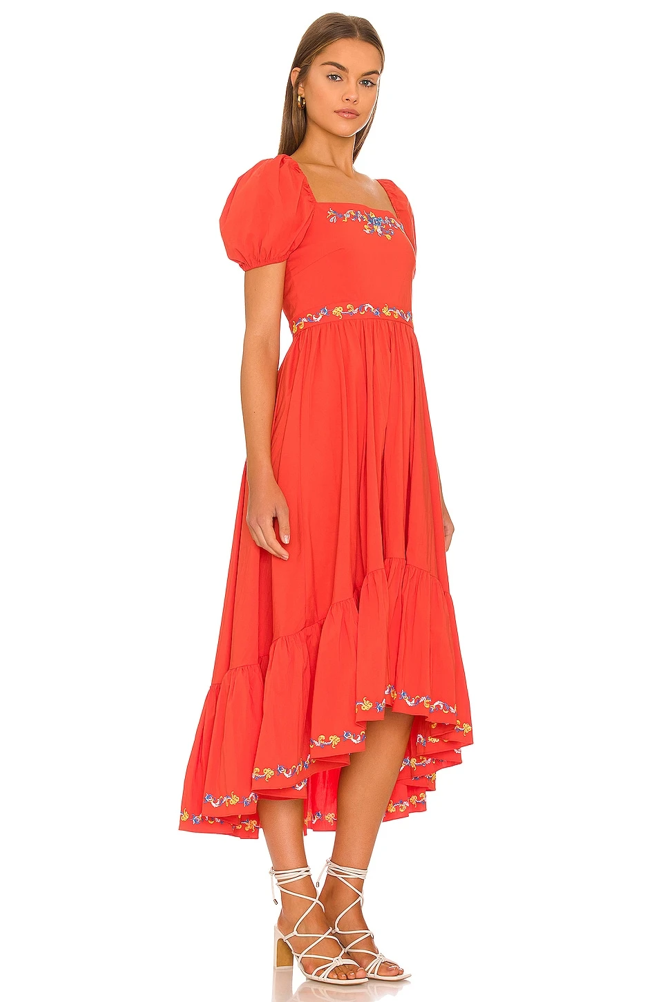 Hayden Dress Red Multi Embroidery - Image 2