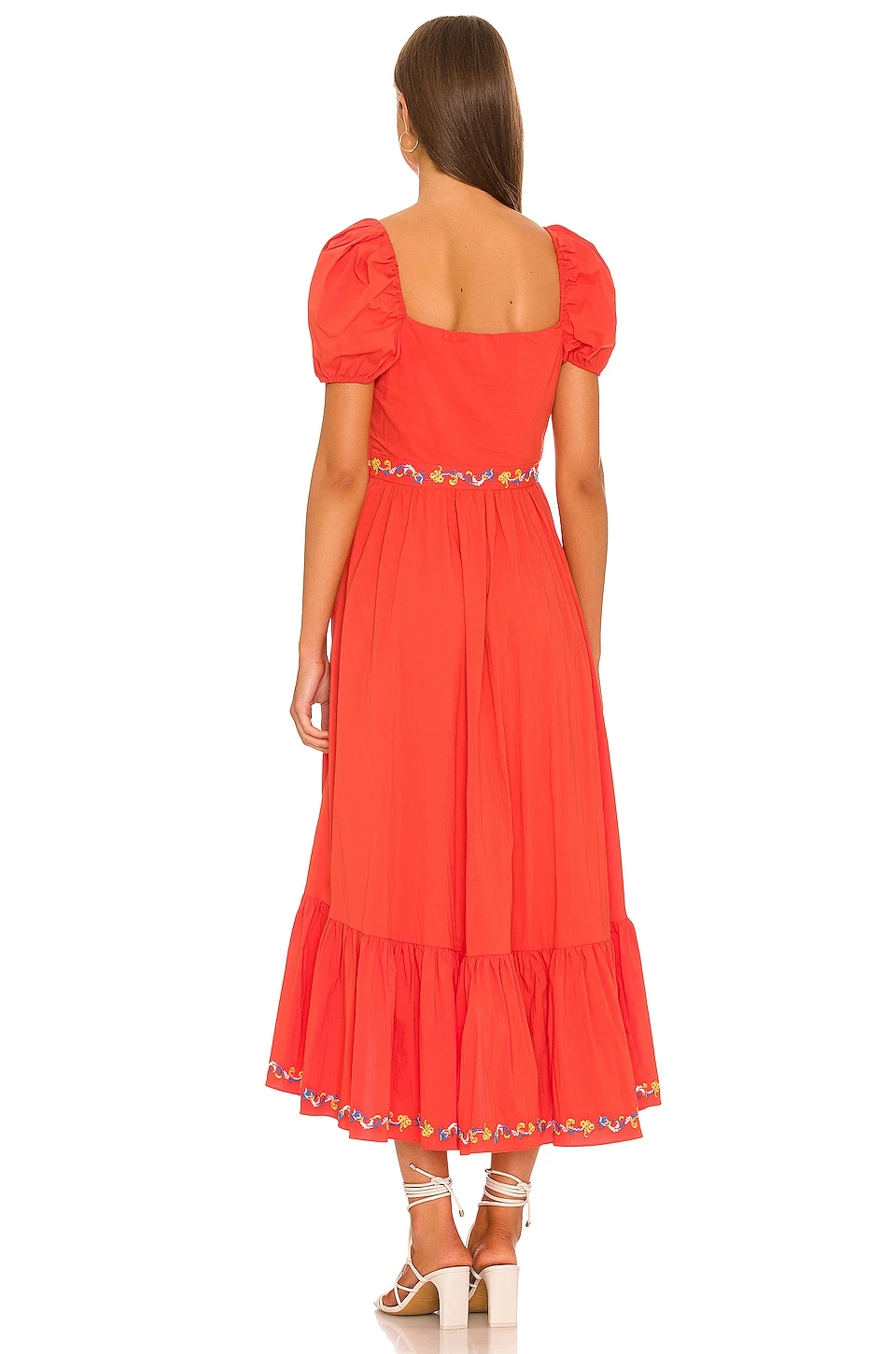 Hayden Dress Red Multi Embroidery - Image 3