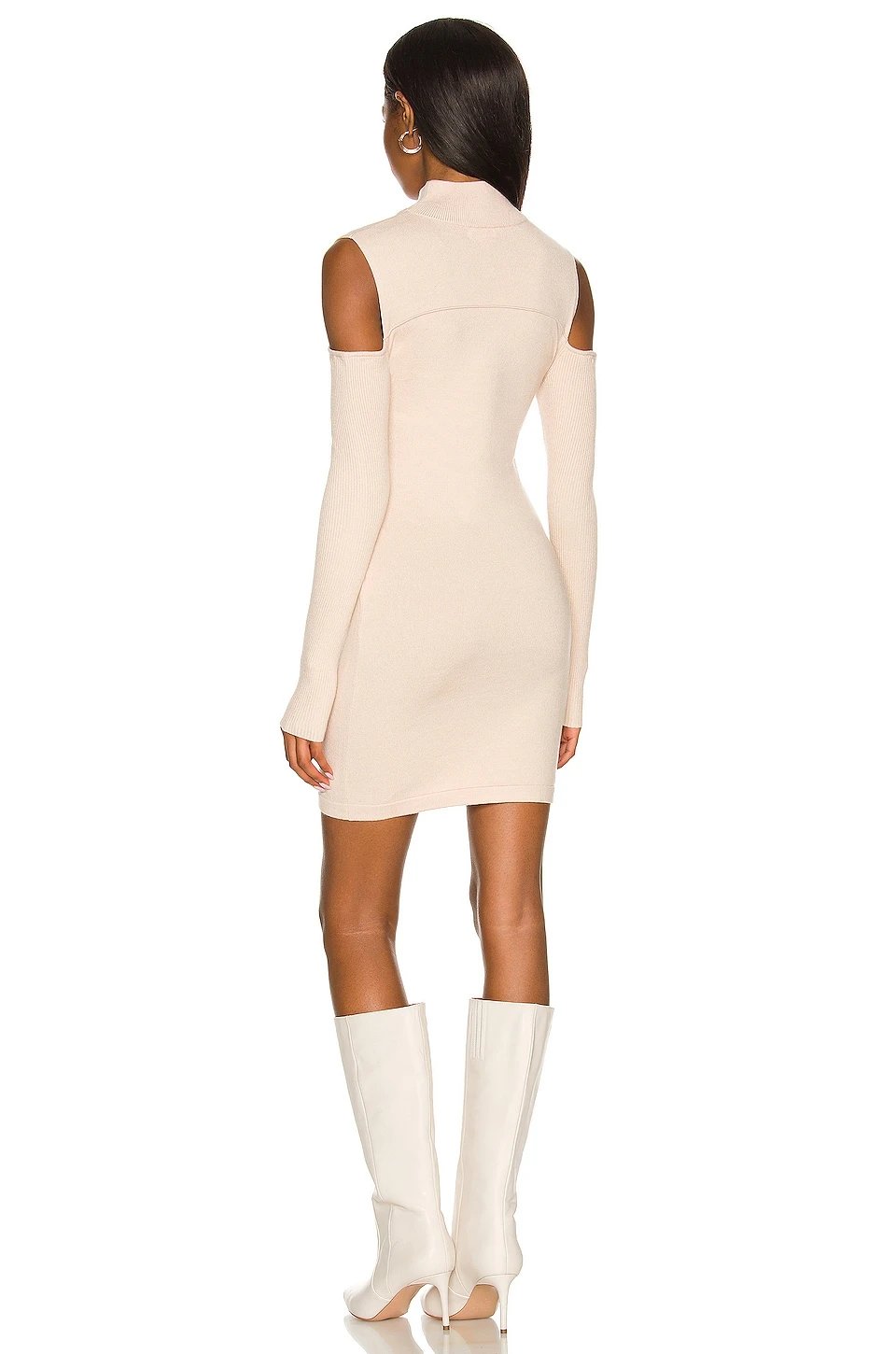 Camila Coelho Taylor Sweater Dress Taupe Nude - Image 3