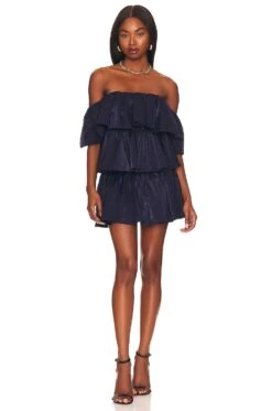 Camila Coelho Diaz Mini Dress Sapphire Blue