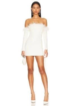 Camila Coelho Astrid Mini Dress Ivory