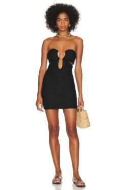 Camila Coelho Petra Mini Dress Black