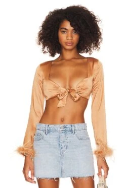 Camila Coelho Kimmy Top Soft Gold