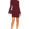 The Capri Long Sleeve Mini Dress Wine