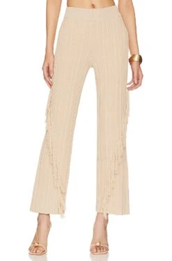 Cult Gaia PANTALON MAUDE KNIT Ecru