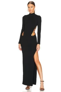 Cut Out Maxi Dress Black