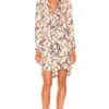 DIANE VON FURSTENBERG Prita Dress Freckled Floral Small Ivory