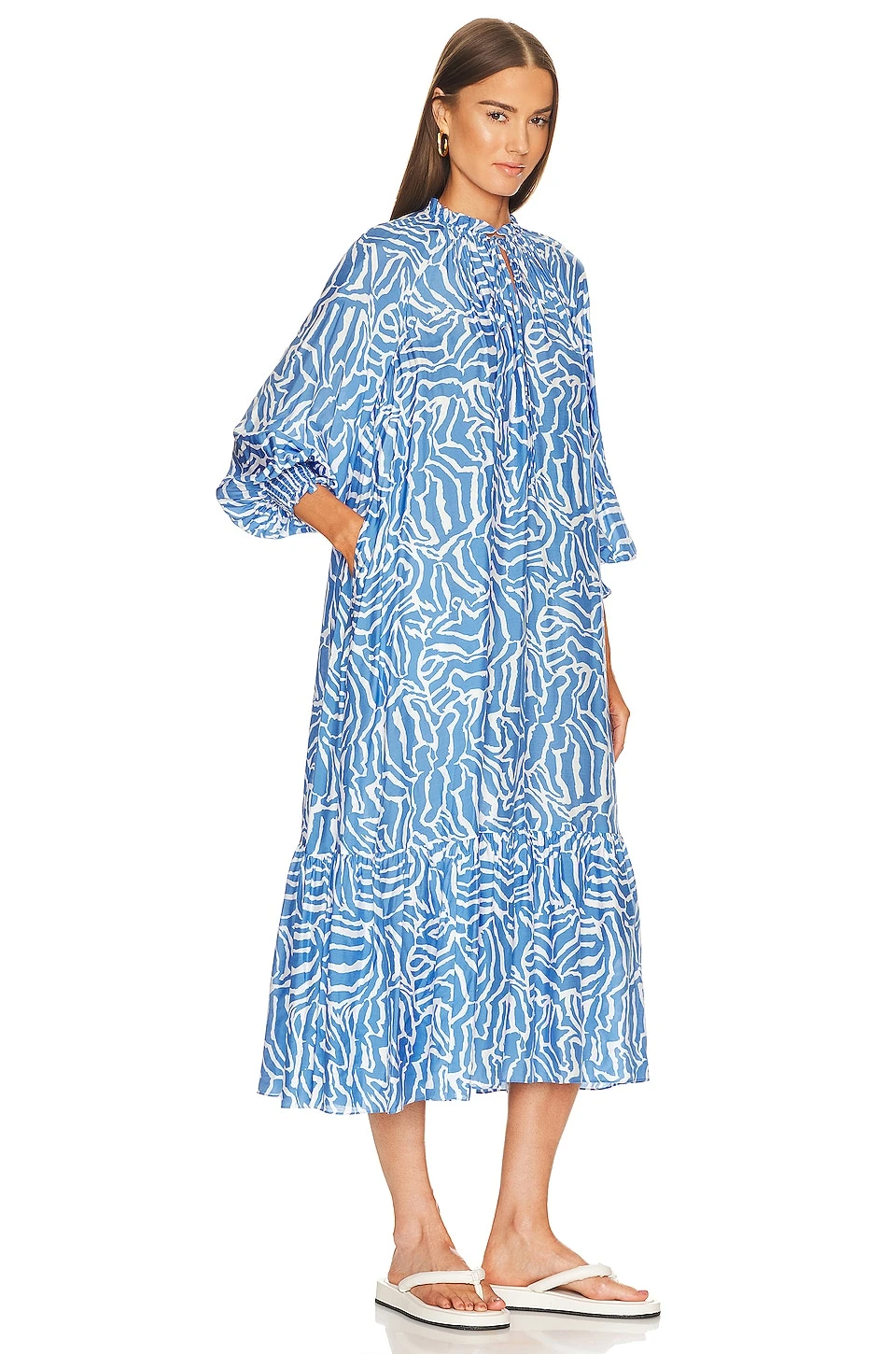 DIANE VON FURSTENBERG Fortina Dress April Tiger Signature Blue - Image 2
