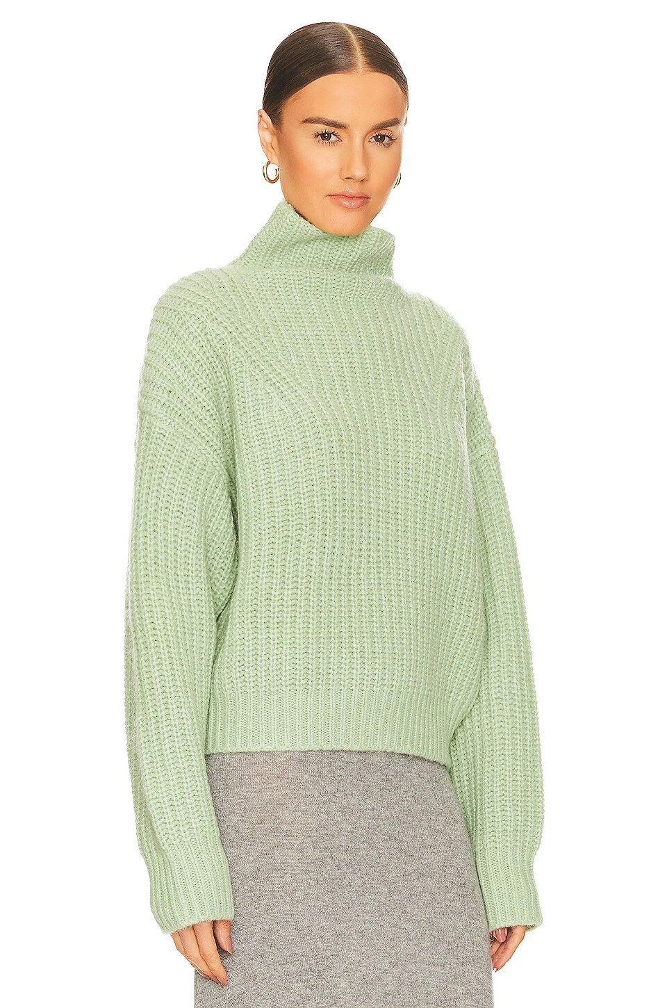 Natalie Knit Sweater Smoke Green - Image 2