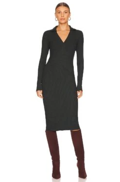 A Coste Polo Dress Dark Cedar