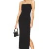 Side Slit Maxi Dress Black