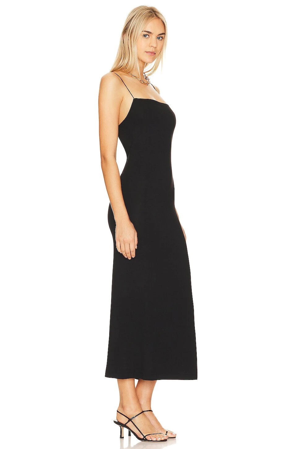 Side Slit Maxi Dress Black - Image 2