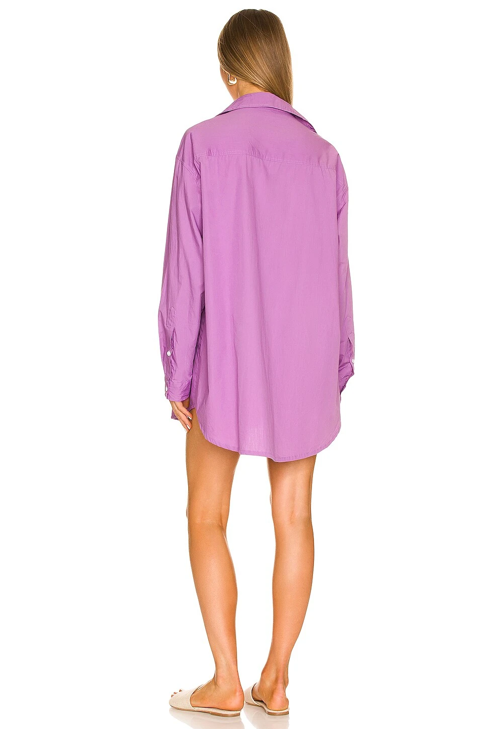 Faithfull The Brand Vega Shirt Dress Grape - Image 4