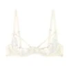 Fleur Du Mal Charlotte Lace Peakaboo Bra Ivory