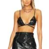 Fleur Du Mal PVC And Frankie Lace Bralette Black