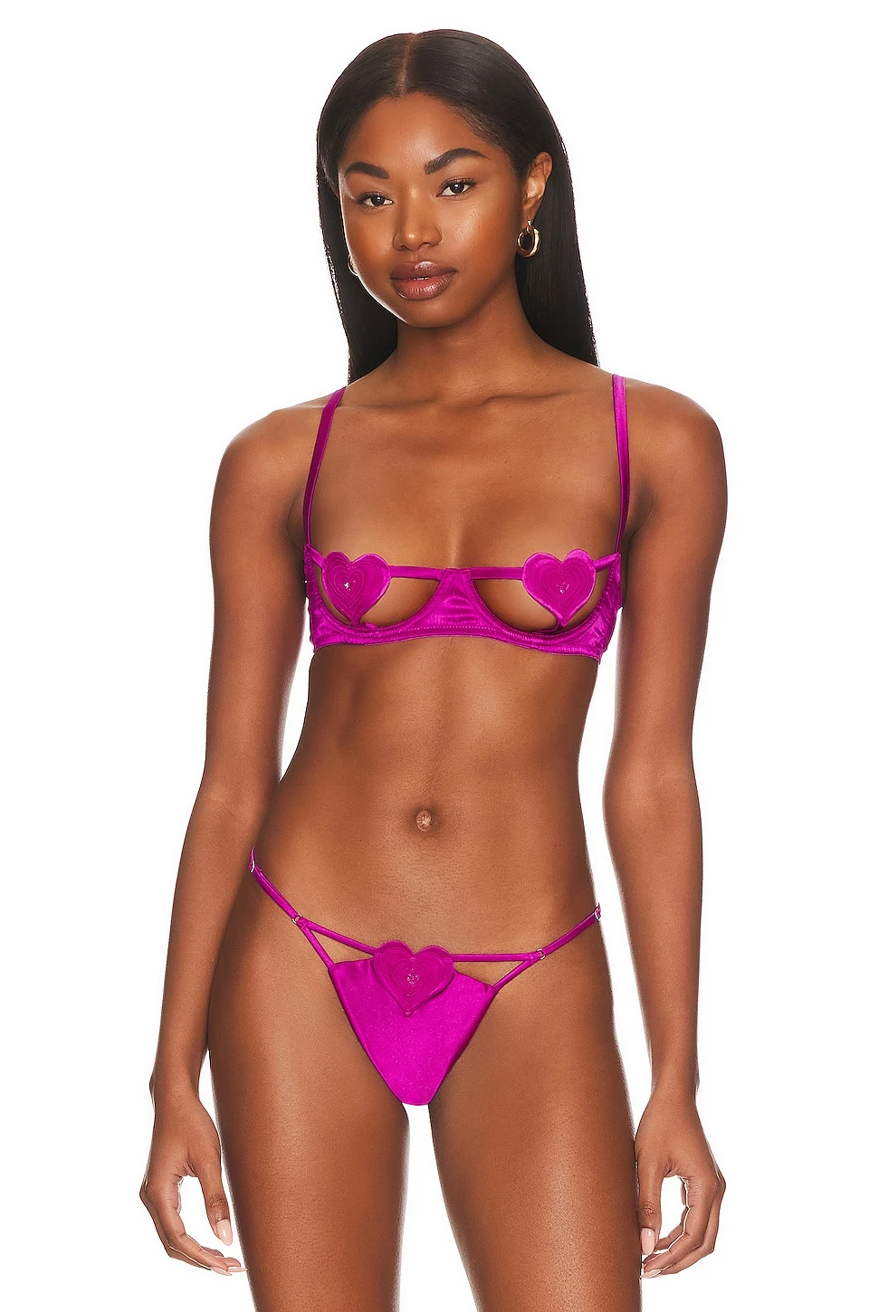 Fleur Du Mal Queen Of Hearts Ouvert Balconette Black - Image 7