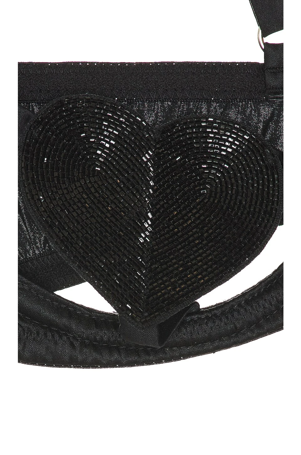 Fleur Du Mal Queen Of Hearts Ouvert Balconette Black - Image 5