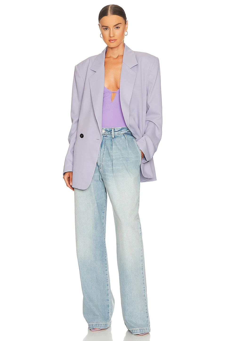 Fleur Du Mal 3 Way Bodysuit Light Lilac - Image 5