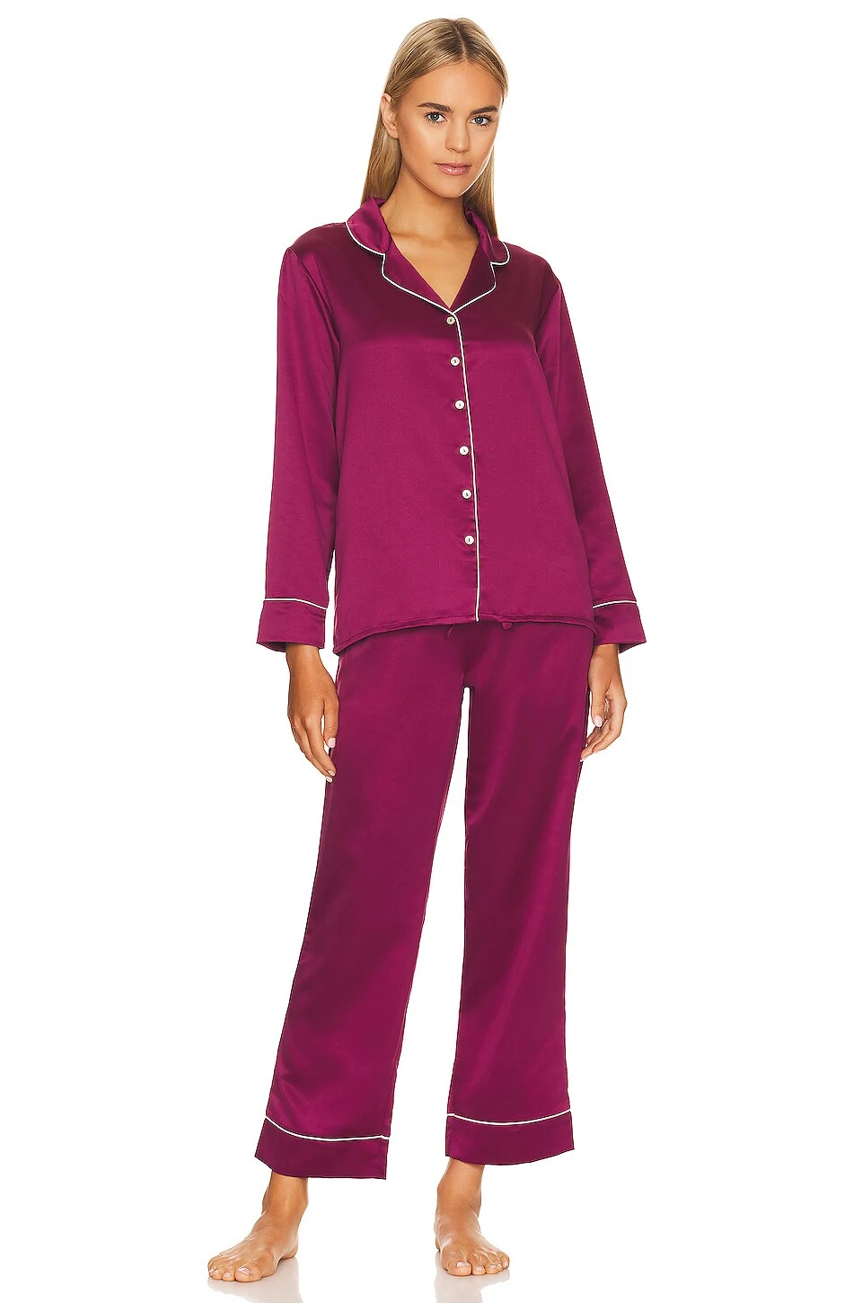 CONJUNTO PIJAMA KAMIE NOTCH Ivory - Image 4