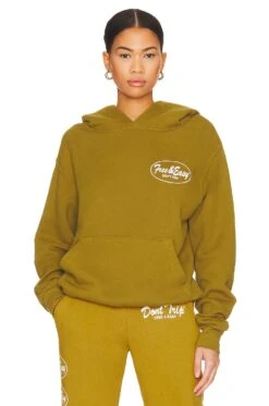 Oval Heavy Fleece Hoodie Vintage Olive