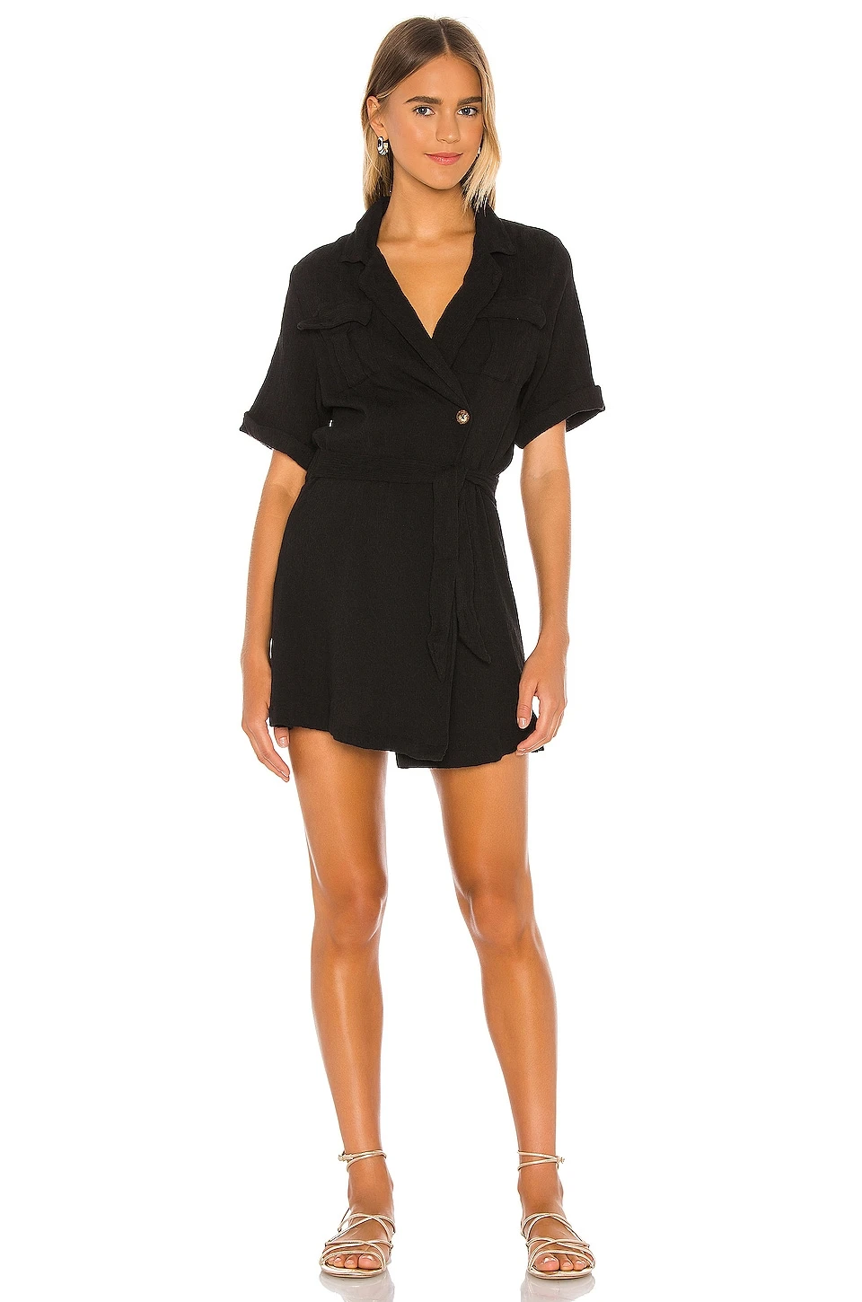 FREE PEOPLE Clementine Mini Dress Black