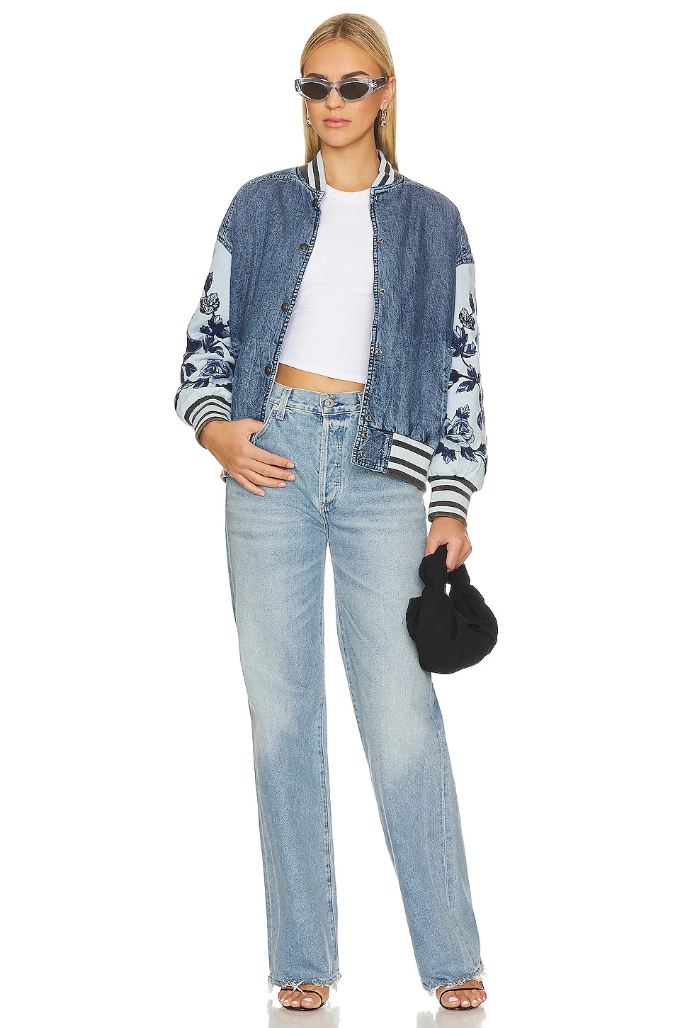 FREE PEOPLE Team Spirit Jacket Stone Blue - Image 5