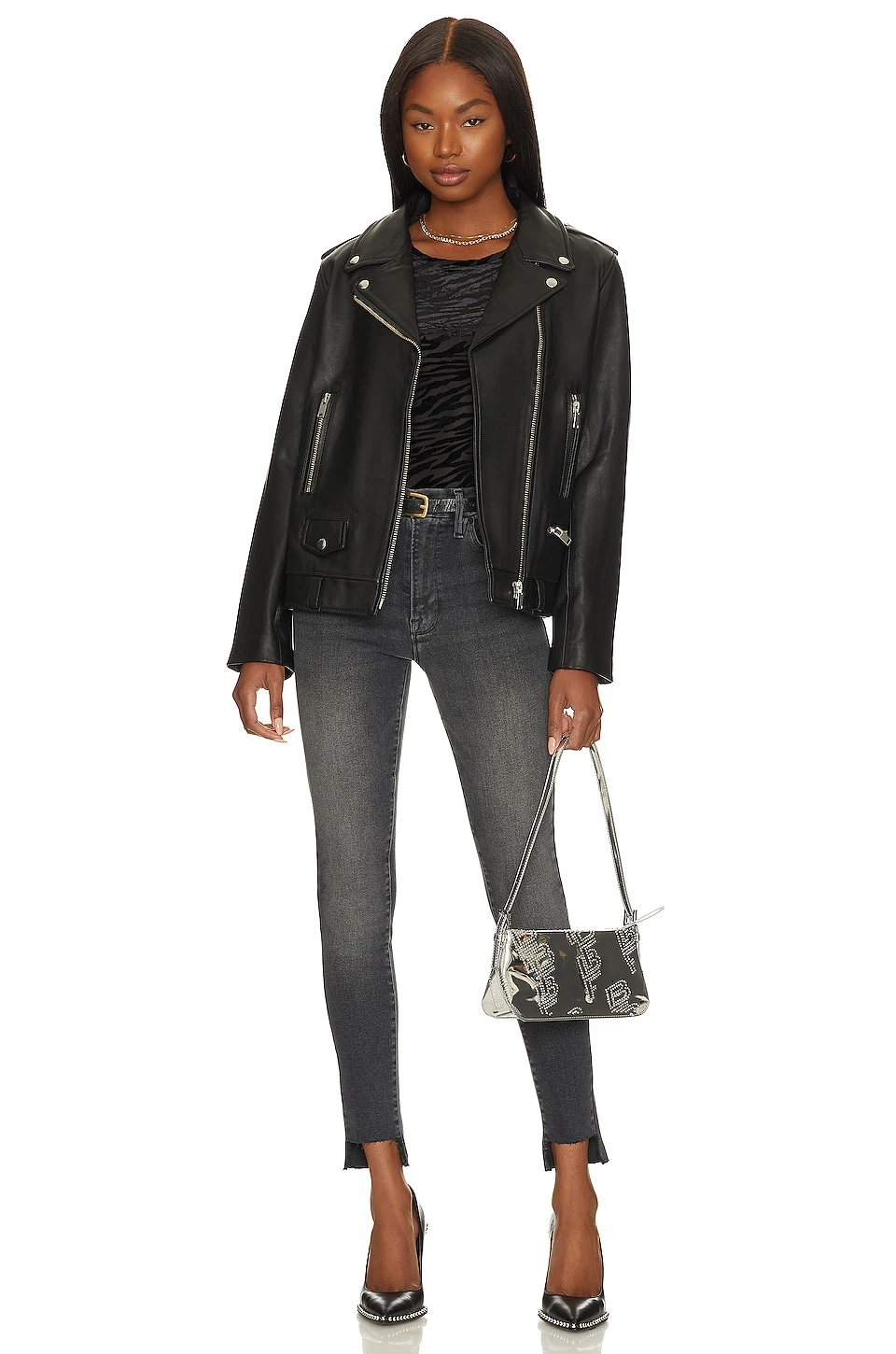 GOOD AMERICAN BODY PRINTED CREW Burnout Zebra - Image 9