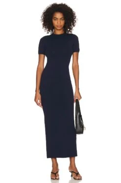 Florrie Knit Maxi Dress Navy