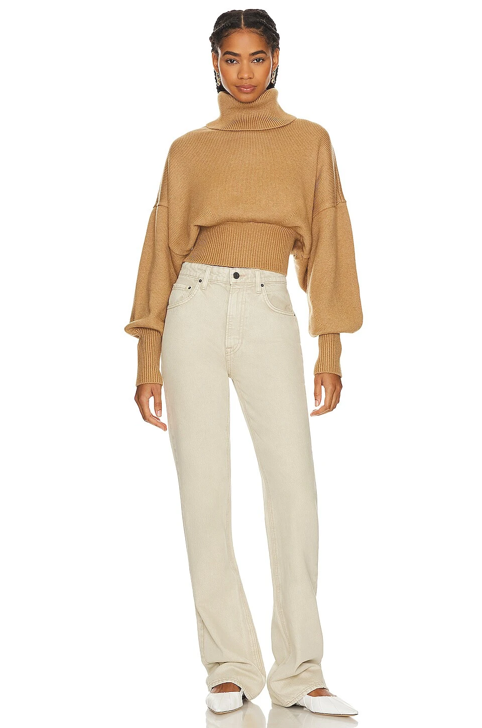 Jovany Turtleneck Sweater Camel - Image 4