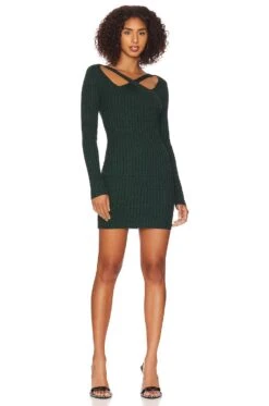 Cosmo Mini Dress Deep Forest