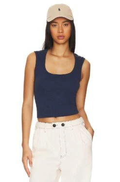 90's Rib Tank Dark Denim