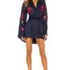 X REVOLVE Mika Kimono Mini Dress Navy