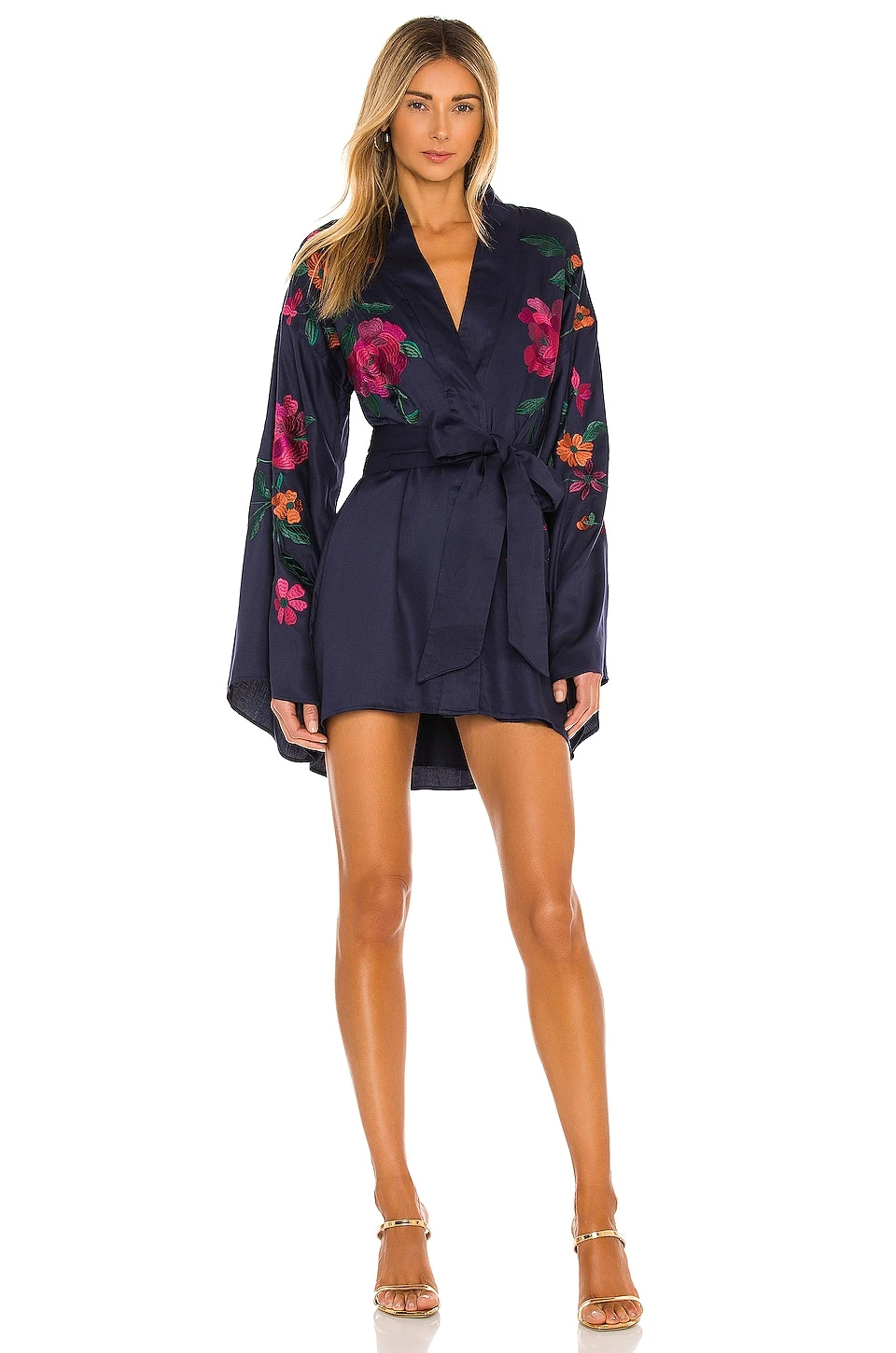 X REVOLVE Mika Kimono Mini Dress Navy