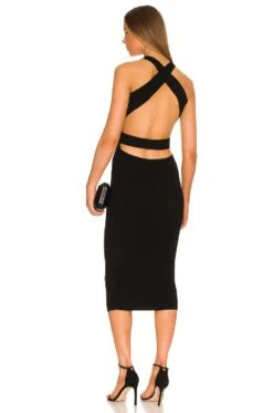 X REVOLVE Jessa Dress Black