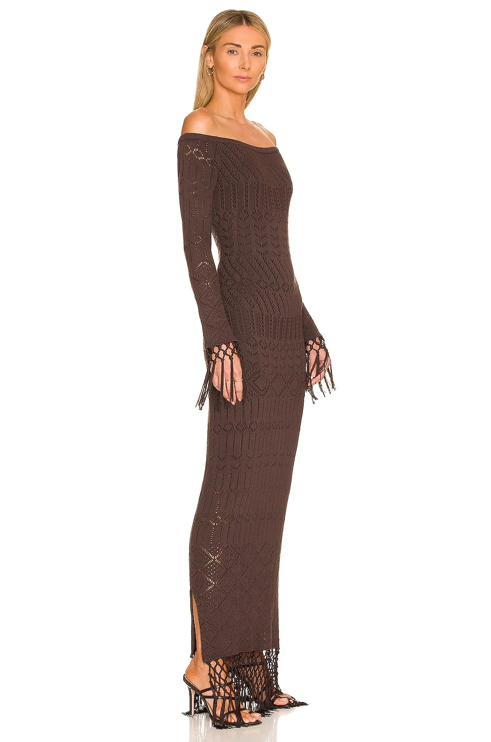 X REVOLVE Rose Dress Chocolate - Image 2